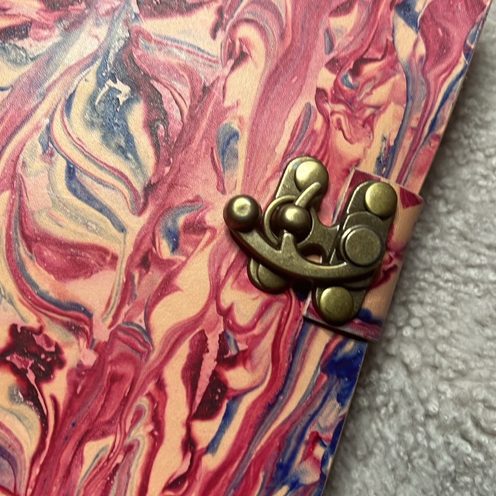 Hand Crafted OOAK Unique Vintage Leather Journal With Antique Deckle Edge Paper - Picture 8 of 15